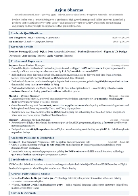 Academic CV Curriculum Vitae Template — Cursivo